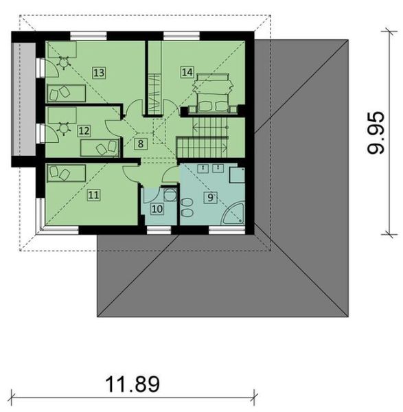 Piętro 1 projektu KA64