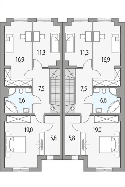Piętro 1 projektu Konrad l+ll
