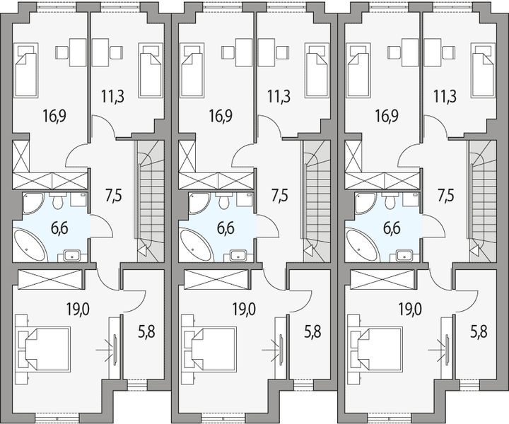 Piętro 1 projektu Konrad - szereg l+s+p