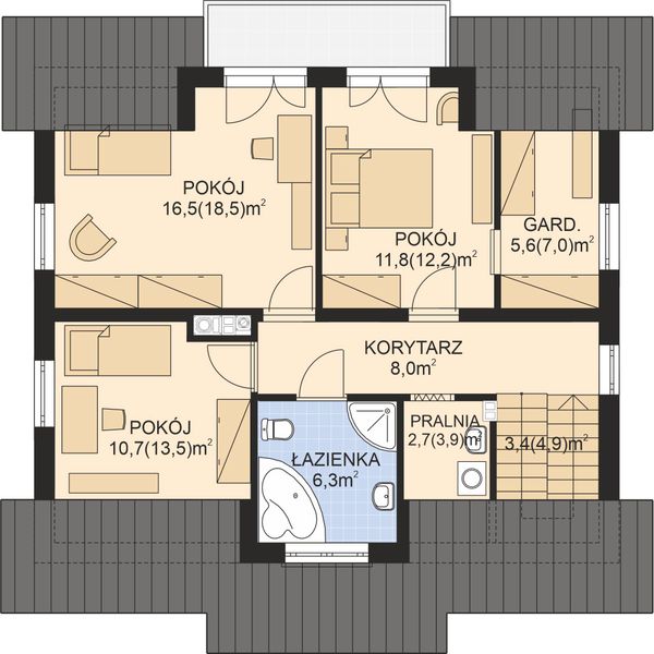 Poddasze projektu APS 032 NEW + P