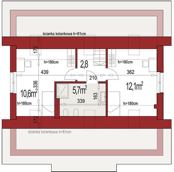 Poddasze projektu Magda Lux A