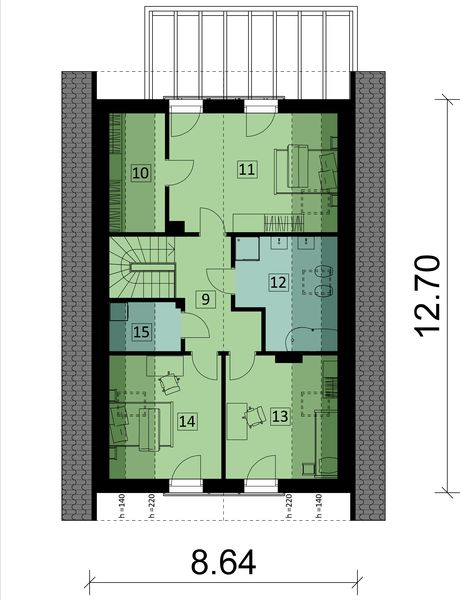 Poddasze projektu KA33 T