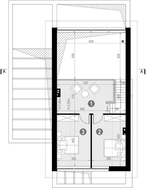 Poddasze projektu HomeKoncept 66 A DL