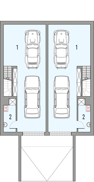 Piwnica projektu Poezja 1a - dwulokalowy LLL