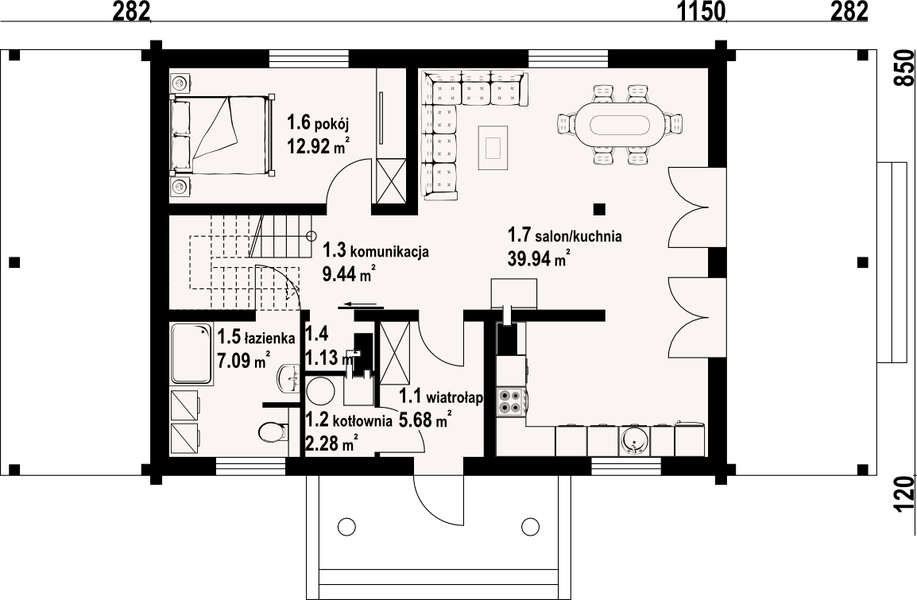 Parter projektu Chmielniki małe dw 21