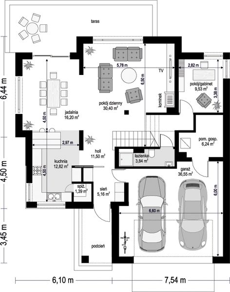 Parter projektu Szmaragd 5 wariant B