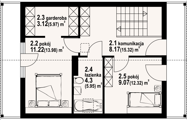 Poddasze projektu Bartnowice dws