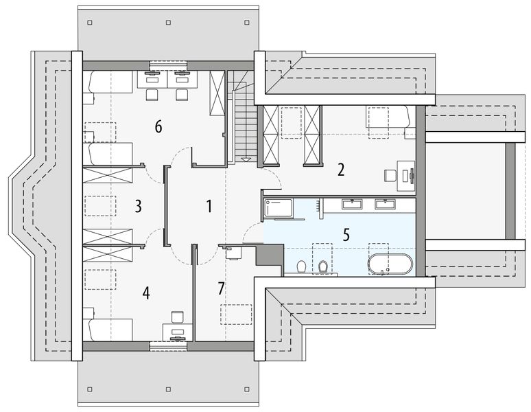 Poddasze projektu Rodzinny b