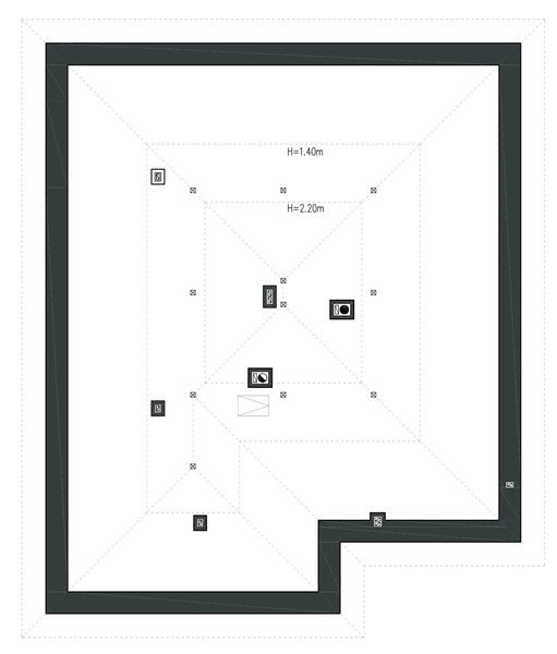 Poddasze projektu Dostępny D45 wariant I
