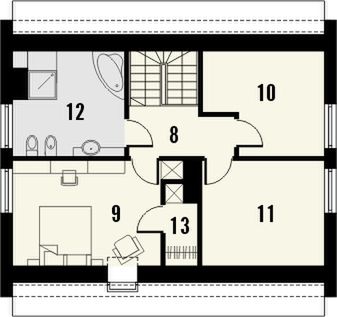 Poddasze projektu Como