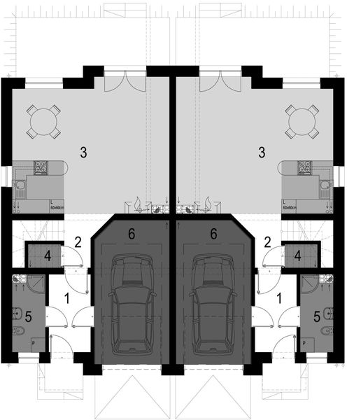Parter projektu Eco 20 dwulokalowy