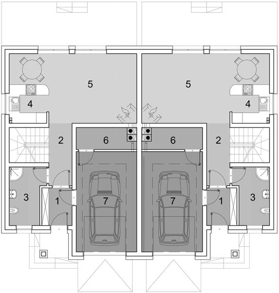 Parter projektu Eco 15 dwulokalowy