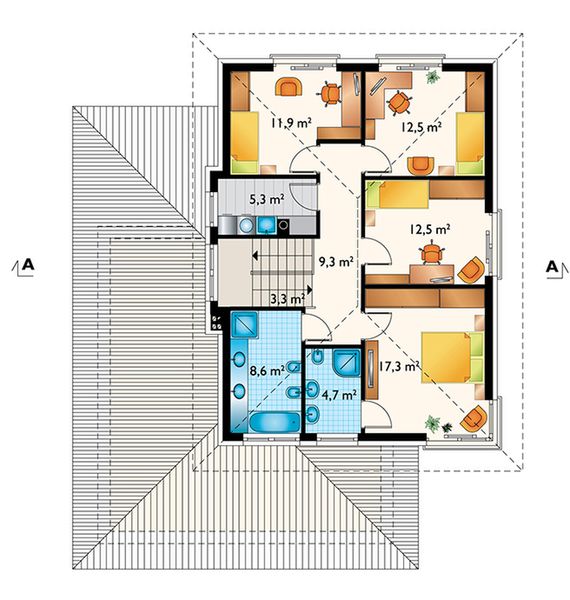 Piętro 1 projektu Piryt As (1641)
