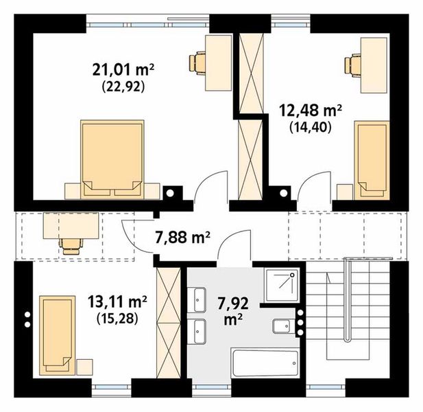 Poddasze projektu Bogatka