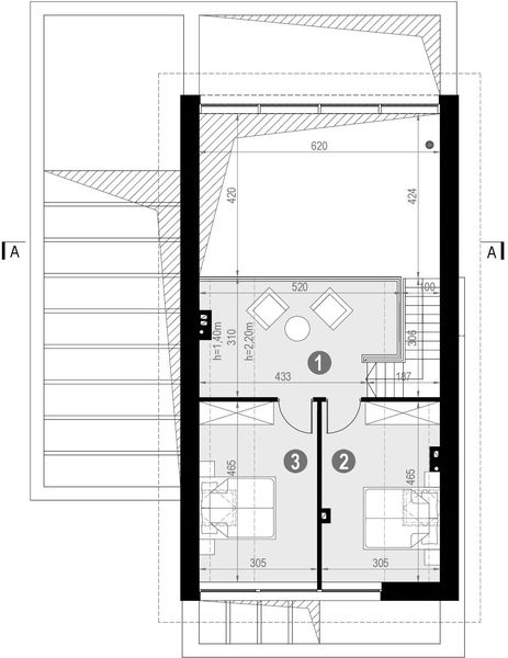Poddasze projektu HomeKoncept 66 A