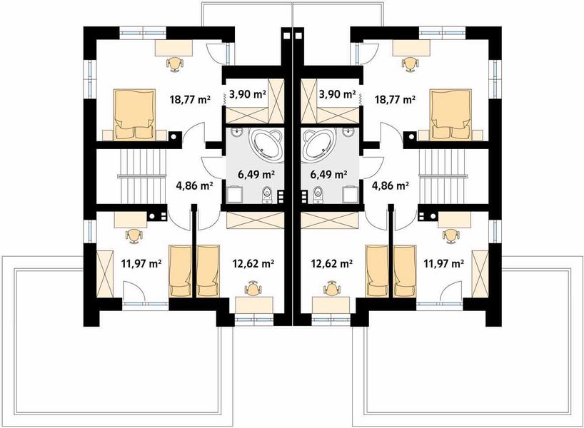 Piętro 1 projektu Waniliowy