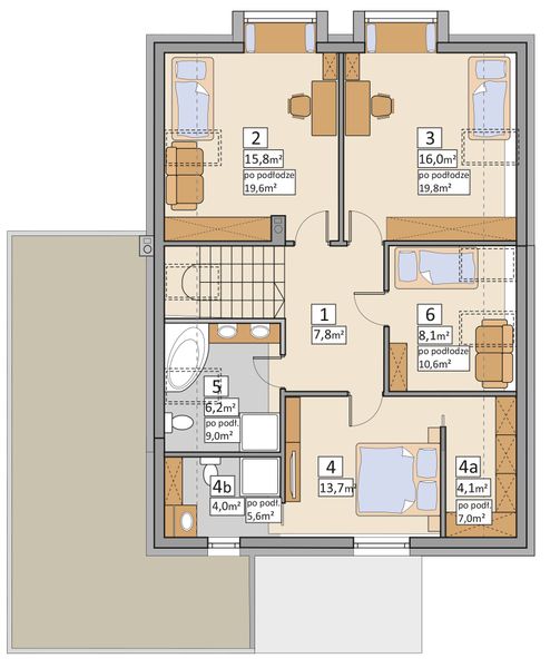 Poddasze projektu AJR 09 A2 a
