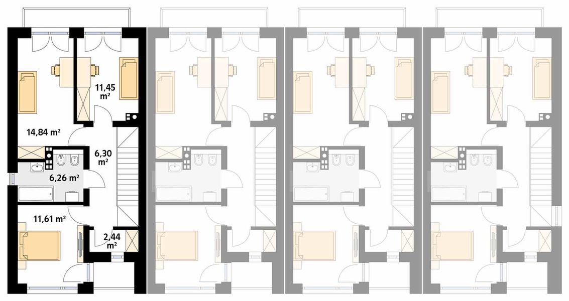 Piętro 1 projektu Wiąz