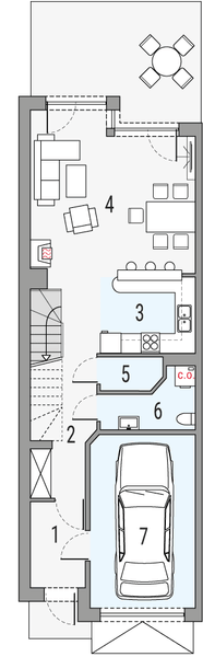 Parter projektu Kordian - segment lewy
