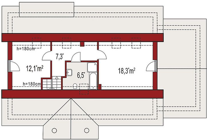 Poddasze projektu Kinga B