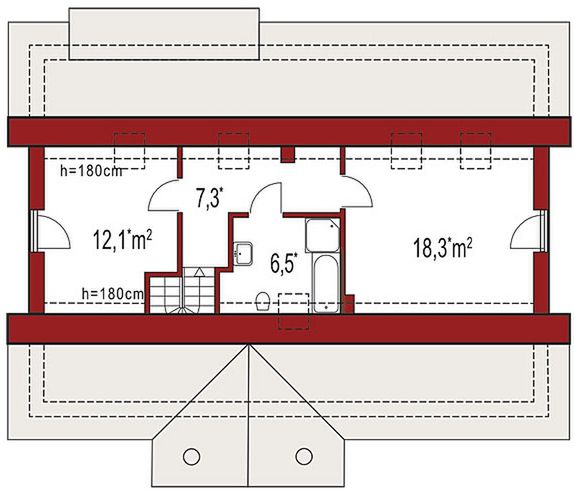 Poddasze projektu Kinga A