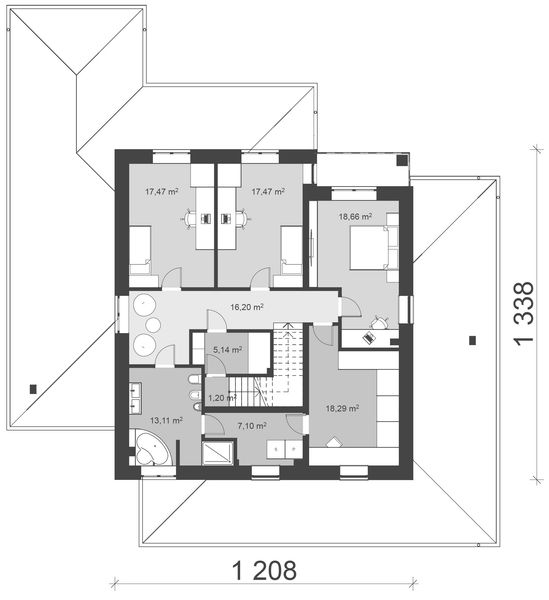 Piętro 1 projektu uA32v1