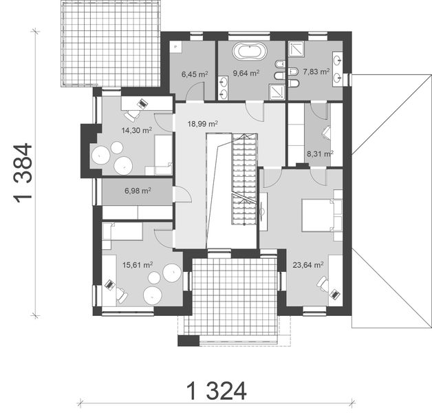 Piętro 1 projektu uA31v1