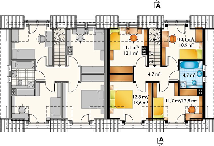 Poddasze projektu Miłosz Duo (1654)