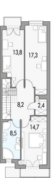 Piętro 1 projektu Kordian - segment p