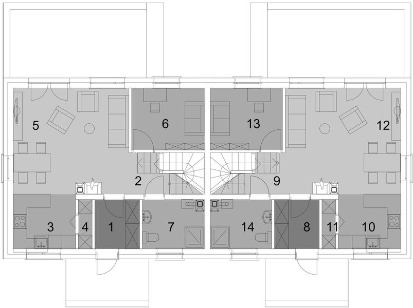 Parter projektu Eco 28 - dwulokalowy