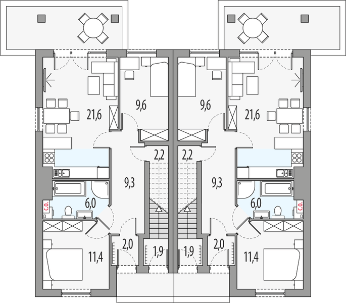 Parter projektu Paweł i gaweł 2b - bliźniak l+ll