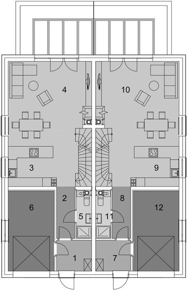 Parter projektu Eco 29 dwulokalowy