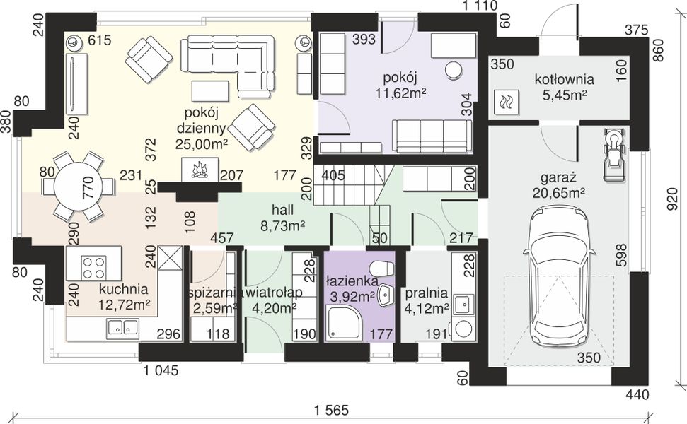 Parter projektu Dom przy Modrzewiowej 16