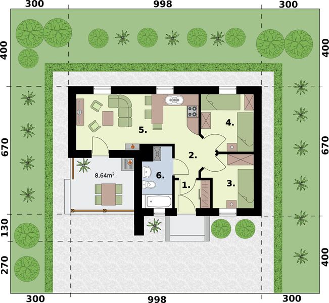 Parter projektu Arosa C dom mieszkalny, całoroczny