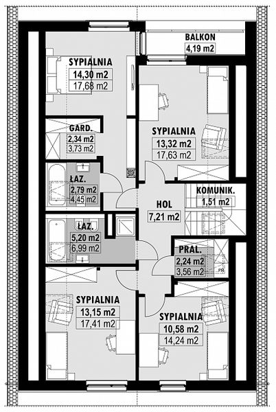 Poddasze projektu E-255