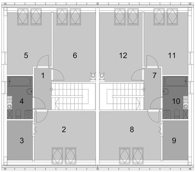 Poddasze projektu Eco 17 dwulokalowy
