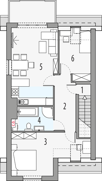 Poddasze projektu Paweł i Gaweł 2B