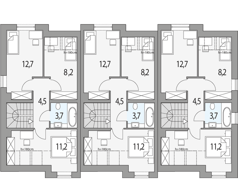 Poddasze projektu Emilia - szereg l+s+p