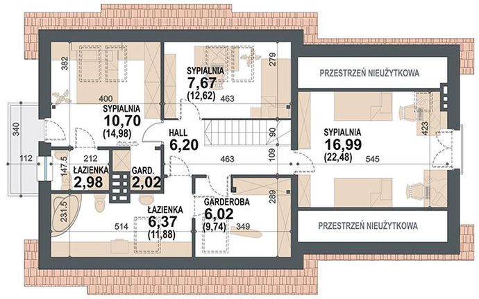 Poddasze projektu Guliwer 2G