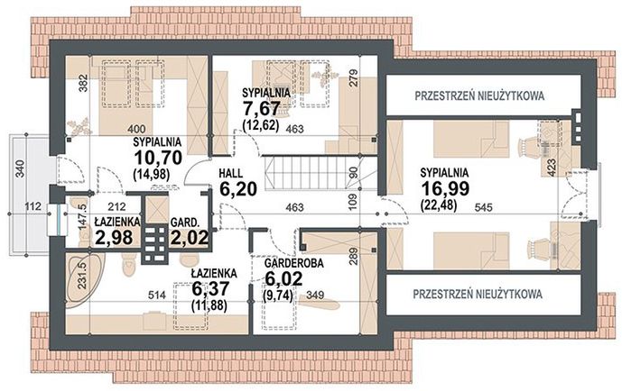 Poddasze projektu Guliwer N 2G