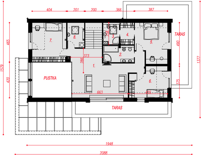 Poddasze projektu Senimona 1