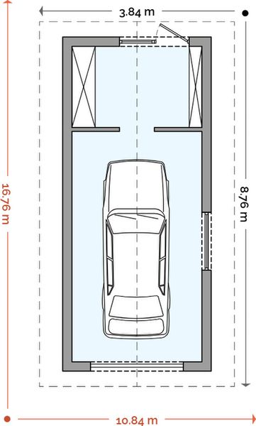 Parter projektu Garaż g1a plus