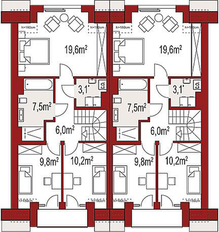 Poddasze projektu Diana 2 bliźniak