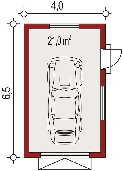 Parter projektu APG 1A garaż