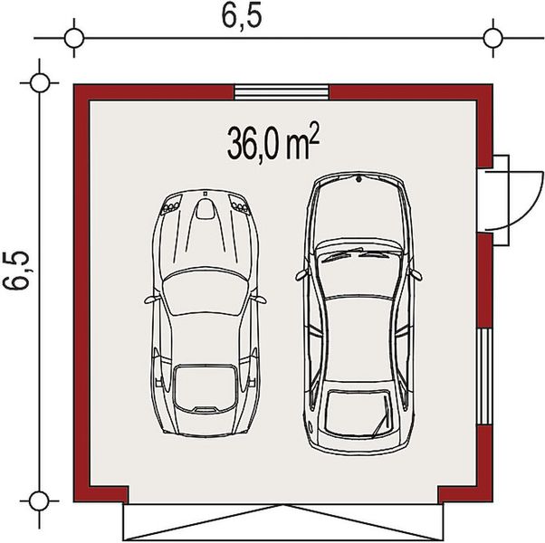 Parter projektu APG 2B garaż