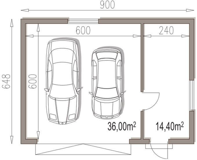 Parter projektu APG 7A garaż