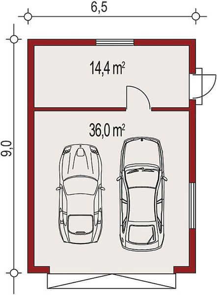 Parter projektu APG 2C garaż