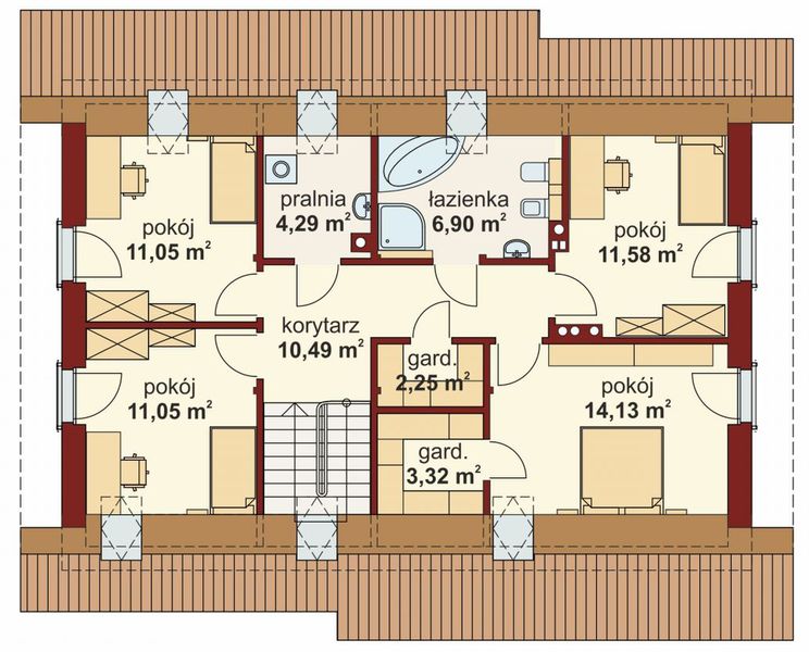 Poddasze projektu Domena 203 A1