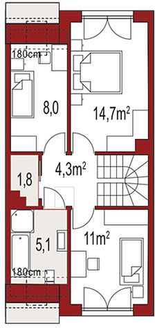 Poddasze projektu Iskra segment środkowy
