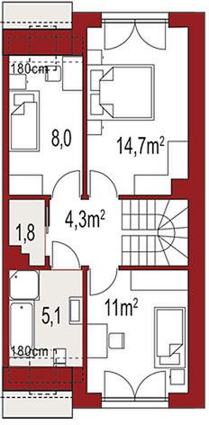 Poddasze projektu Iskra segment prawy